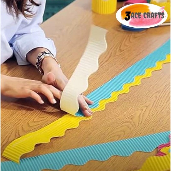 Corrugated Border Rolls - Pack of 5 (Black) – 57mm x 15m