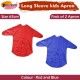 Kids Art Aprons (Red & Blue, Set of 2) – 65 cm, Waterproof with Sleeves & Elastic Cuffs for Painting & Cooking
