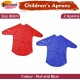 Kids Art Aprons (Red & Blue, Set of 2) – 80 cm, Waterproof with Sleeves & Elastic Cuffs for Painting & Cooking
