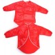 Kids Art Apron (Red) – 42cm, Waterproof with Sleeves & Cuffs for Painting & Cooking