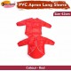 Kids Art Apron (Red) – 42cm, Waterproof with Sleeves & Cuffs for Painting & Cooking