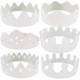 Make-Your-Own Paper Crowns (Set of 12) White  – 18cm, DIY Craft Kit for Parties & Celebrations