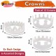 Make-Your-Own Paper Crowns (Set of 12) White  – 18cm, DIY Craft Kit for Parties & Celebrations