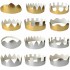 Make-Your-Own Paper Crowns (Set of 12) 6 Gold and 6 Silver  – 18cm, DIY Craft Kit for Parties & Celebrations	