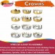 Make-Your-Own Paper Crowns (Set of 12) 6 Gold and 6 Silver  – 18cm, DIY Craft Kit for Parties & Celebrations	