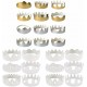 Make-Your-Own Paper Crowns (Set of 24) 6 Gold, 6 Silver and 12 White – 18cm, DIY Craft Kit for Parties & Celebrations