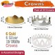 Make-Your-Own Paper Crowns (Set of 24) 6 Gold, 6 Silver and 12 White – 18cm, DIY Craft Kit for Parties & Celebrations