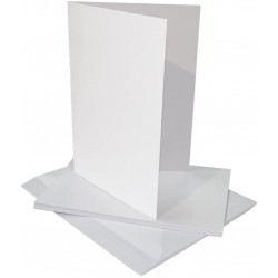 White Blank Cards & Envelopes (Pack of 10) - A4 – Cardmaking Kit for All Occasions