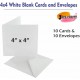 White Blank Cards & Envelopes (Pack of 10) - 4 x 4 inch – Cardmaking Kit for All Occasions