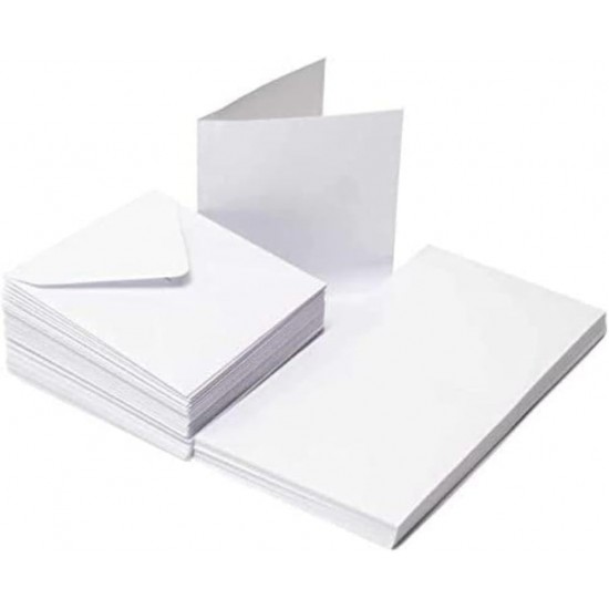 White Blank Cards & Envelopes (Pack of 10) -  C5 Cards – Cardmaking Kit for All Occasions
