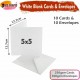 White Blank Cards & Envelopes (Pack of 10) - 5 x 5 Inch – Cardmaking Kit for All Occasions
