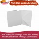 White Blank Cards & Envelopes (Pack of 10) - 5 x 5 Inch – Cardmaking Kit for All Occasions
