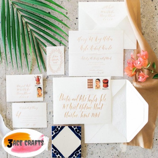 White Blank Cards & Envelopes (Pack of 10) - 5 x 5 Inch – Cardmaking Kit for All Occasions