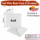 White Blank Cards & Envelopes (Pack of 10) - 6 x 6 Inch – Cardmaking Kit for All Occasions