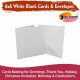 White Blank Cards & Envelopes (Pack of 10) - 6 x 6 Inch – Cardmaking Kit for All Occasions
