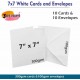 White Blank Cards & Envelopes (Pack of 10) - 7 x 7 Inch – Cardmaking Kit for All Occasions