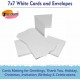 White Blank Cards & Envelopes (Pack of 10) - 7 x 7 Inch – Cardmaking Kit for All Occasions