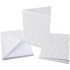 White Blank Cards & Envelopes (Pack of 10) - A6 Hammered – Cardmaking Kit for All Occasions