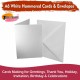 White Blank Cards & Envelopes (Pack of 10) - A6 Hammered – Cardmaking Kit for All Occasions
