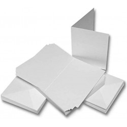 White Blank Cards & Envelopes (Pack of 10) - A6 Linen– Cardmaking Kit for All Occasions