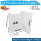 White Blank Cards & Envelopes (Pack of 10) - A6 Linen– Cardmaking Kit for All Occasions