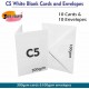 White Blank Cards & Envelopes (Pack of 10) -  C5 Cards – Cardmaking Kit for All Occasions