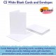 White Blank Cards & Envelopes (Pack of 10) -  C5 Cards – Cardmaking Kit for All Occasions