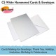 White Blank Cards & Envelopes (Pack of 10) - C5 Hammered – Cardmaking Kit for All Occasions