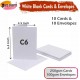 White Blank Cards & Envelopes (Pack of 10) - C6 Cards – Cardmaking Kit for All Occasions