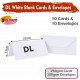 White Blank Cards & Envelopes (Pack of 10) - DL Cards – Cardmaking Kit for All Occasions