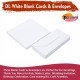 White Blank Cards & Envelopes (Pack of 10) - DL Cards – Cardmaking Kit for All Occasions
