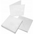 White Blank Cards & Envelopes (Pack of 10) - Square Linen 150mm – Cardmaking Kit for All Occasions