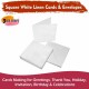 White Blank Cards & Envelopes (Pack of 10) - Square Linen 150mm – Cardmaking Kit for All Occasions