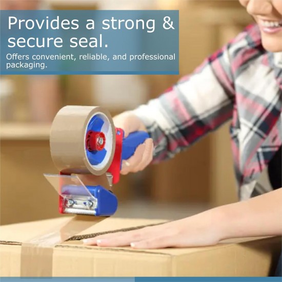 Brown Packing Tape - Pack of 18 | Low Noise, Water Resistant, Strong Adhesive | 48mm x 66m	