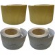 Corrugated Border Rolls - Pack of 4 Metallic (Gold, Silver) – 57mm x 15m