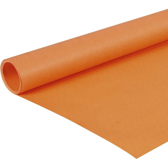 Recycled Kraft Paper Roll (Orange), 3x0.7m, 65g – Ideal for Gift Wrapping, Crafts & DIY Projects