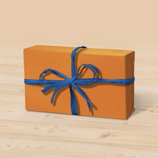 Recycled Kraft Paper Roll (Orange), 3x0.7m, 65g – Ideal for Gift Wrapping, Crafts & DIY Projects