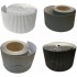 Corrugated Border Rolls - Pack of 4 Monochrome (Black, White, Silver, Grey) – 57mm x 15m