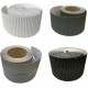 Corrugated Border Rolls - Pack of 4 Monochrome (Black, White, Silver, Grey) – 57mm x 15m