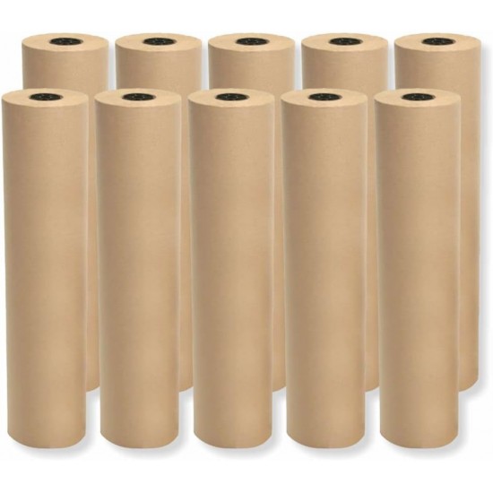 Kraft Wrapping Rolls – (Pack of 10), Brown, 4m x 70cm, 60gsm – Eco-Friendly Wrapping for Gifts, Parcels, Crafts & Table Covers
