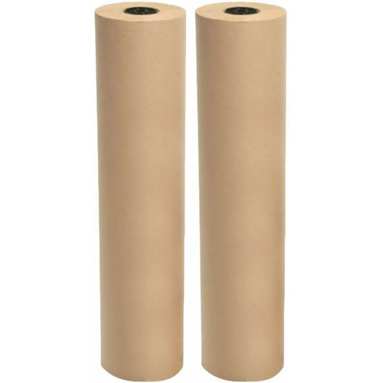 Kraft Paper Rolls (Pack of 2), Brown, 8m x 50cm, – Perfect for Wrapping Gifts, Bouquets, Posters & DIY Crafts