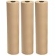 Kraft Paper Rolls (Pack of 3), Brown, 8m x 50cm, – Perfect for Wrapping Gifts, Bouquets, Posters & DIY Crafts
