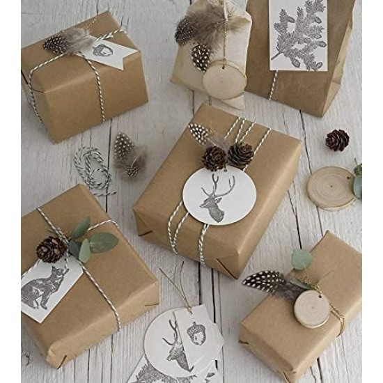 	Kraft Wrapping Rolls – (Pack of 3), Brown, 4m x 70cm, 60gsm – Eco-Friendly Wrapping for Gifts, Parcels, Crafts & Table Covers