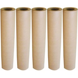 Kraft Wrapping Rolls – (Pack of 5 ), Brown, 4m x 70cm, 60gsm – Eco-Friendly Wrapping for Gifts, Parcels, Crafts & Table Covers