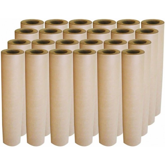 Kraft Wrapping Rolls – (Pack of 24 ), Brown, 4m x 70cm, 60gsm – Eco-Friendly Wrapping for Gifts, Parcels, Crafts & Table Covers