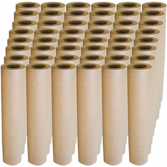 Kraft Wrapping Rolls – (Pack of 48 ), Brown, 4m x 70cm, 60gsm – Eco-Friendly Wrapping for Gifts, Parcels, Crafts & Table Covers