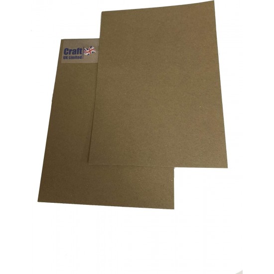 Kraft Recycled Card (Pack of 50),Brown, 2342, A3, 280 GSM, Ideal For All Types Of Card Making