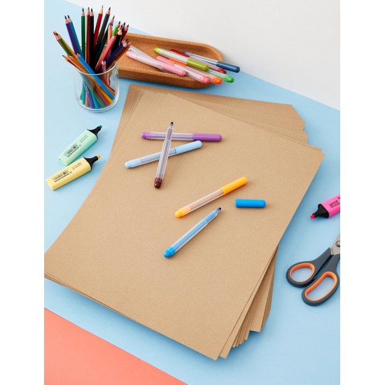 Kraft Recycled Card (Pack of 50),Brown, 2342, A3, 280 GSM, Ideal For All Types Of Card Making