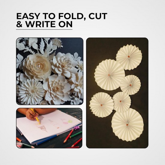 Display Paper Roll (Cream White) – 76cm x 10m, Great for Classrooms, Gift Wrap & Creative Projects