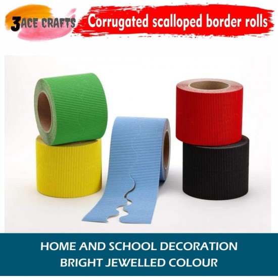 Corrugated Border Rolls - Pack of 5 (Classic) – 57mm x 15m